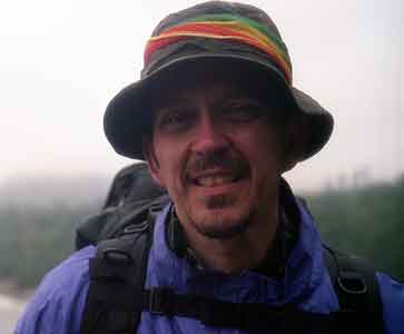 Robin Rowland on the shore of Lake Superior