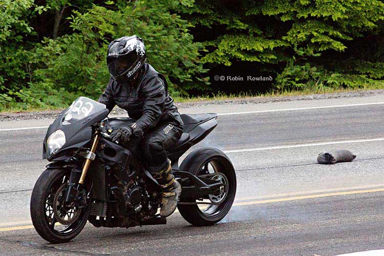 Motorcycle races up Haisla Hill