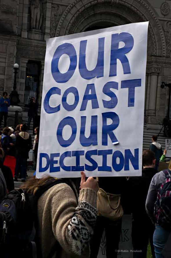 Northern Gateway demonstration Victoria BC April 15 2012