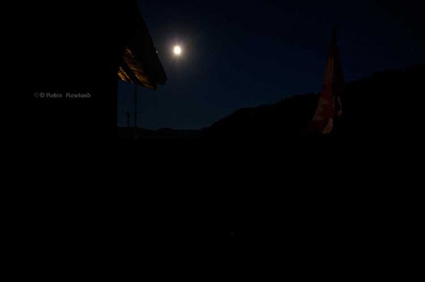 Moonrise over Clio Bay, :57 p.m. September 14, 2013. (Robin Rowland)