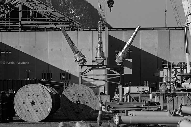 High voltage circuit breakers at the RTA KMP  construction site  Robin Rowland photo