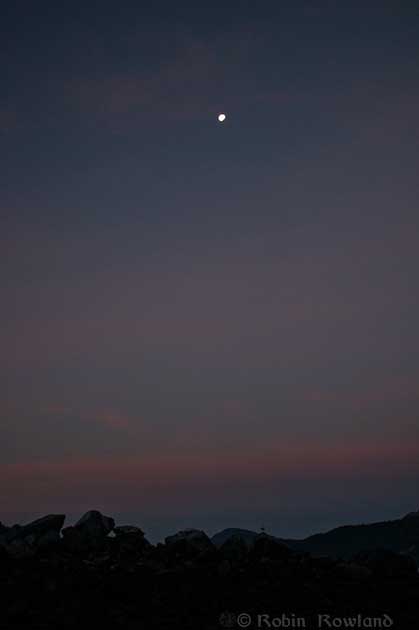 Moon over Kitimat harbour