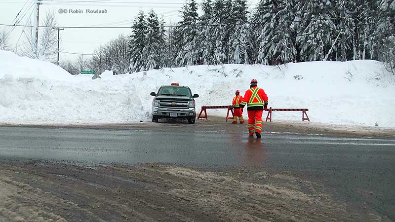 Roadblock on Village Road